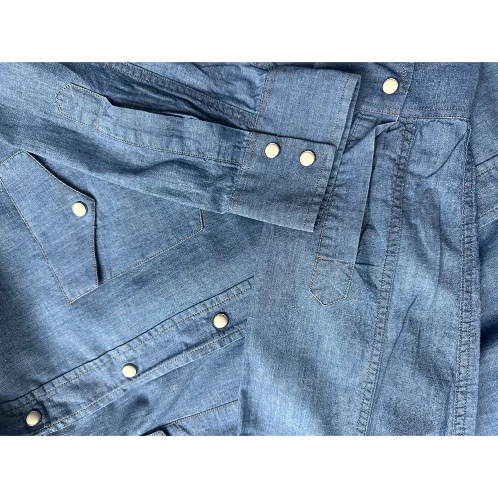 Saint Laurent women men unisex Blue Denim jean chambray Shirt small FR38 2 4 - Picture 3 of 6